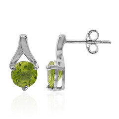 Burmesischer Peridot-Silberohrringe