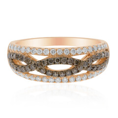 SI2 Schokoladen-Diamant-Goldring
