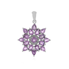 Lavendel-Amethyst-Silberanhänger