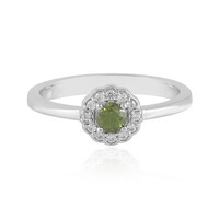 Grüner Ceylon-Zirkon-Silberring