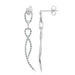 Fancy-Diamant-Silberohrringe