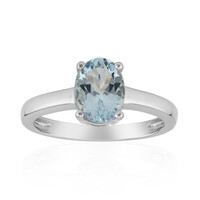 Brasilianischer Aquamarin-Silberring