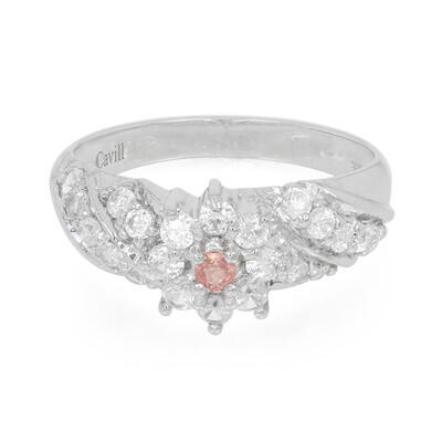 Padparadscha-Saphir-Silberring