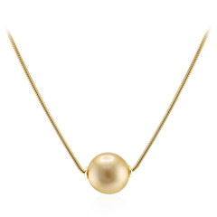 Goldene Kabira-Südseeperlen-Silbercollier