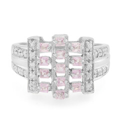 Pinkfarbener Ceylon-Saphir-Silberring