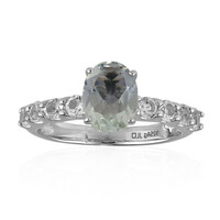 Grüner Amethyst-Silberring