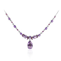 Lavendel-Amethyst-Silbercollier
