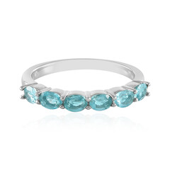 Blauer Apatit-Silberring