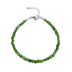 Russischer Diopsid-Silberarmband