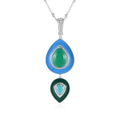 Edelstein-Silberhalskette (Dallas Prince Designs)
