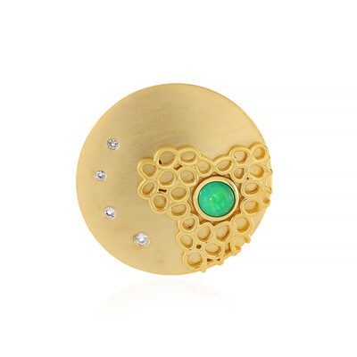 Äthiopischer Grüner Opal-Silberanhänger (MONOSONO COLLECTION)