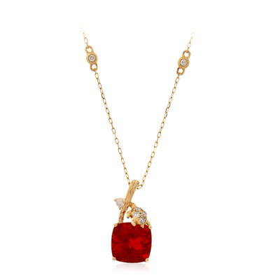 Mexikanischer Feueropal-Goldhalskette (Smithsonian)