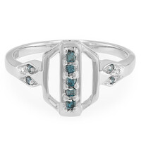 Fancy-Diamant-Silberring