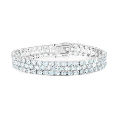 Himmelblauer Topas-Silberarmband