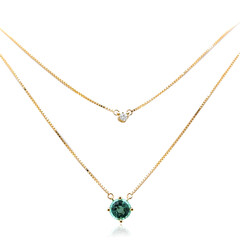 Muzo-Kolumbianischer Smaragd-Goldcollier (de Melo)