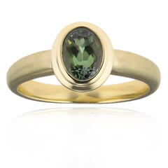 Grüner Tansanit-Goldring (CUSTODANA)