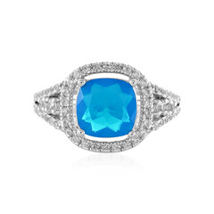 Äthiopischer Blauer Opal-Silberring