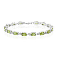 Burmesischer Peridot-Silberarmband