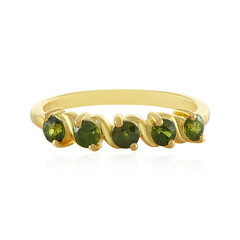 Grüner Ceylon-Zirkon-Silberring