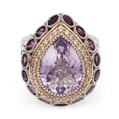 Lavendel-Amethyst-Silberring (Dallas Prince Designs)