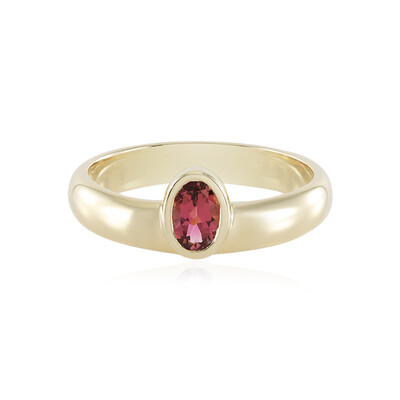 Nigerianischer Pinkfarbener Turmalin-Goldring (Adela Gold)