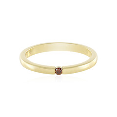 Roter I2 Brillant-Silberring