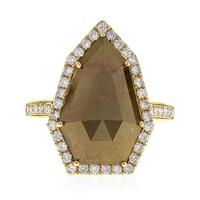 SI2 Schokoladen-Diamant-Goldring (CIRARI)