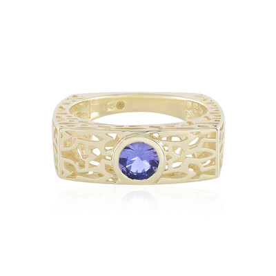 AAA-Tansanit-Goldring (Ornaments by de Melo)