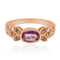 Pinkfarbener Saphir-Goldring
