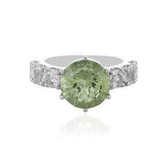 Grüner Amethyst-Silberring