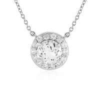 Weißer Topas-Silbercollier