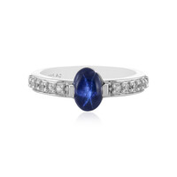 Blauer Stern-Saphir-Silberring