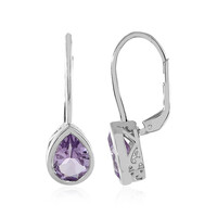 Lavendel-Amethyst-Silberohrringe