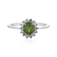 Russischer Demantoid-Silberring