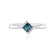 Blauer I3 Diamant-Silberring