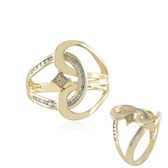 I2 Champagner-Diamant-Goldring (de Melo)