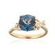 Londonblauer Topas-Goldring (Smithsonian)