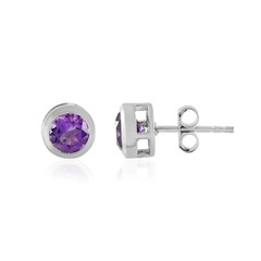 Sibirischer Amethyst-Silberohrringe