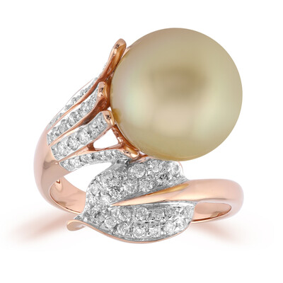 Goldene Kabira-Südseeperlen-Goldring (TPC)