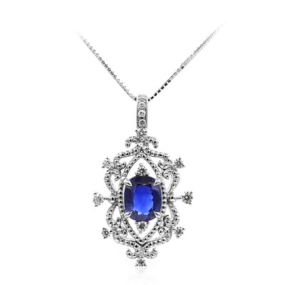 Blauer Ceylon-Saphir-Goldhalskette (CIRARI)