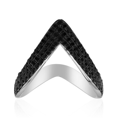 Schwarzer Spinell-Silberring