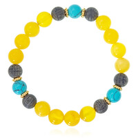 Edelstein-Silberarmband