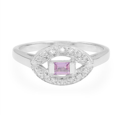 Pinkfarbener Saphir-Silberring