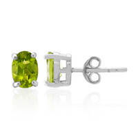 Burmesischer Peridot-Silberohrringe