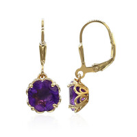 Sambia-Amethyst-Silberohrringe