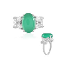 Grüner Onyx-Silberring