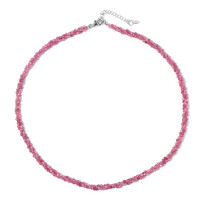 Pinkfarbener Turmalin-Silberhalskette