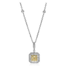 Gelber SI2 Diamant-Goldhalskette (CIRARI)