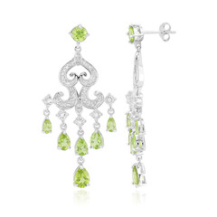 Burmesischer Peridot-Silberohrringe