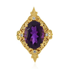 Sambia-Amethyst-Silberanhänger